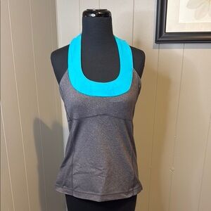 B5 lululemon athletica Women’s 8 Charcoal and Aqua Camisole